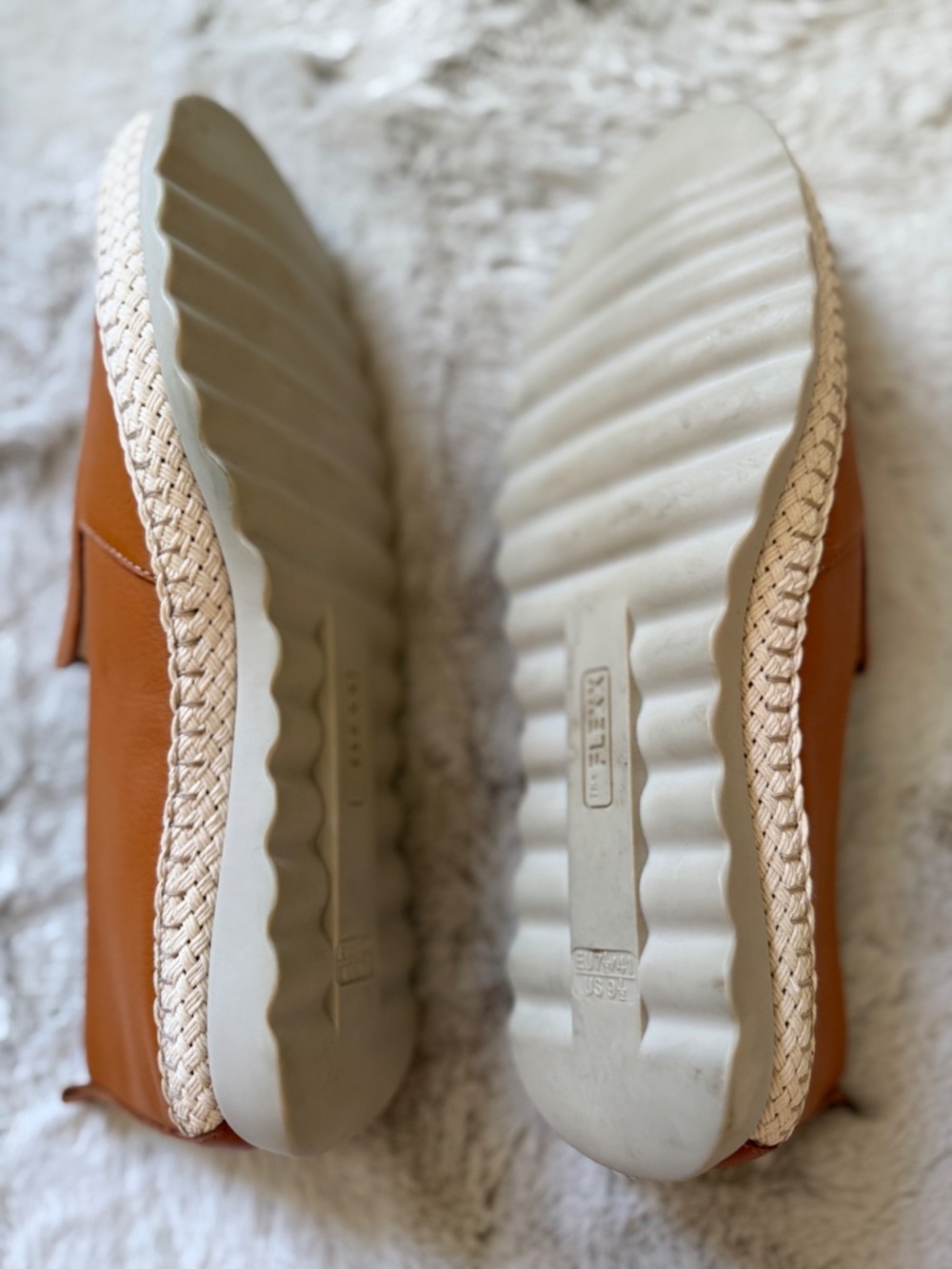 Cognac Brown leather espadrills from Flexx size 9.5 - Picture 2 of 10